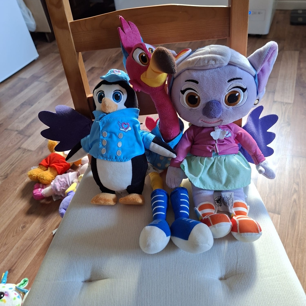Charming Plush Toy Trio - Penguin, Bird, and Character Doll